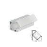 Perfil de aluminio 2m traslúcido Esquinero curvo para tiras LED hasta 12mm GSC