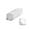Perfil de aluminio 2m traslúcido Esquinero para tiras LED hasta 10mm GSC