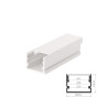 Perfil de aluminio 2m traslúcido Superficie para tiras LED hasta 15mm GSC