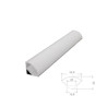 Perfil de aluminio 2m traslúcido Esquinero para tiras LED hasta 20mm SILVER