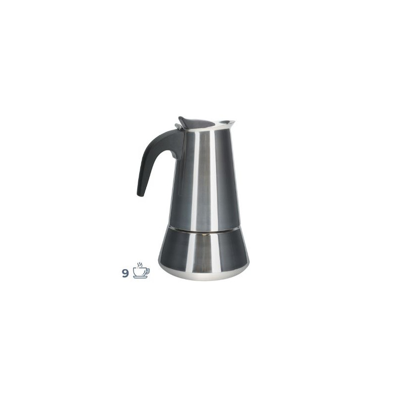 Cafetera acero inoxidable 9 tazas. Apta para todos los fuegos Sembe VÄLINE