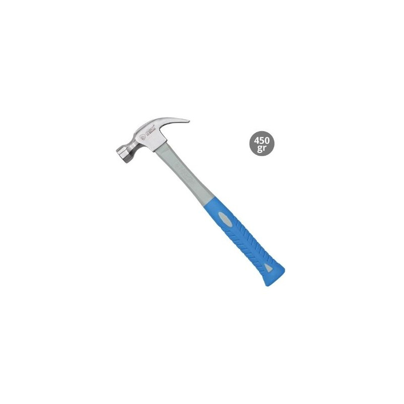 Martillo de encofrador con mango de fibra de vidrio 450gr HANTUMS