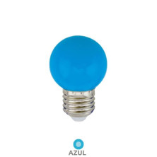 Bombilla LED esférica 1W E27 Azul GSC
