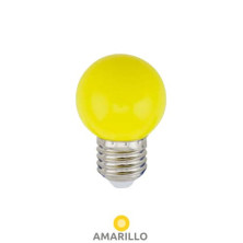 Bombilla LED esférica 1W E27 Amarillo GSC
