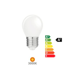 Bombilla Esférica LED E27 2,3w 3000K 485Lm (Energy CLASE A) 220V 30.000h SILVER