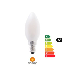 Bombilla Vela LED E14 2,3w 3000K 485Lm (Energy CLASE A) 220V 30.000h SILVER
