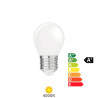 Bombilla Esférica LED E27 2,3w 4000K 485Lm (Energy CLASE A) 220V 30.000h SILVER