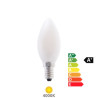 Bombilla Vela LED E14 2,3w 4000K 485Lm (Energy CLASE A) 220V 30.000h SILVER