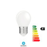 Bombilla Esférica LED E27 2,3w 6000K 485Lm (Energy CLASE A) 220V 30.000h SILVER