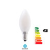 Bombilla Vela LED E14 2,3w 6000K 485Lm (Energy CLASE A) 220V 30.000h SILVER