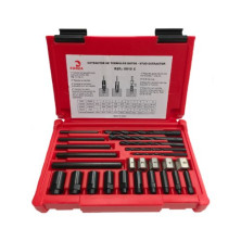 Juego extractor de tornillos rotos de M5 a M20 (5 machos, 5 tuercas, 5 brocas y 10 guías) FORZA