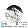 Tira LED 5m 24V 6w/m 6000-6500K 600Lm Ancho 8mm SMD 2835 IP20 GSC C1/30