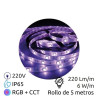 Kit tira LED 5m 6w/m RGB 220Lm Ancho 12mm REGULABLE WIFI +Bluetooth IP65 GSC C1/10