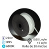Tira LED COB 220V 30m 15w/m 6000K 1050lm Ancho 12mm Serie PROFESIONAL IP65 SILVER