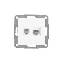 Mecanismo de empotrar Serie GAMMA Base Telefonia e Internet Blanco GSC