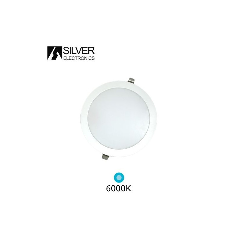 Downlight LED Redondo EMPOTRABLE 18w 6000K 1450Lm Marco Blanco 223x20,5mm GORT ECO SILVER