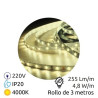 Kit tira LED 3m 4,8w/m 4000K 255Lm Ancho 8mm IP20 220V SILVER C1