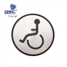 Simbolo baño adhesivos minusválido Diámetro 97 GSC C50/500