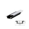Perfil de aluminio 2m traslúcido Empotrable para tiras LED hasta 12mm Negro GSC