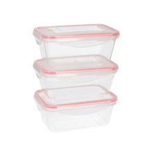 Pack de 3 Tupper hermético de plástico 1L VASSARY