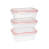 Pack de 3 Tupper hermético de plástico 1L VASSARY
