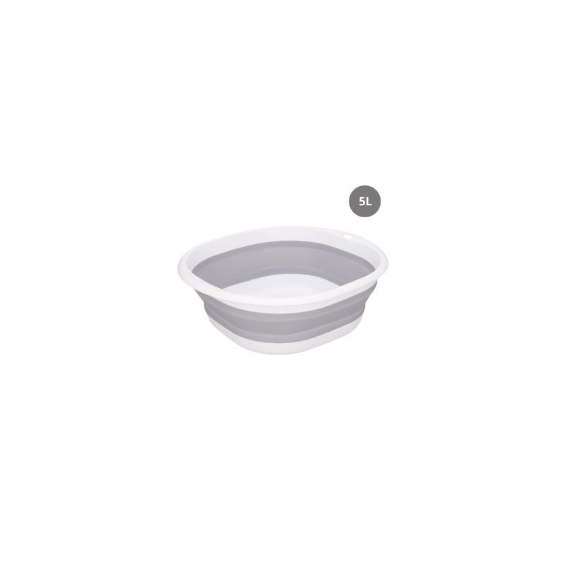 Barreño plegable 5L Polipropileno Gris / Blanco DOVELIS
