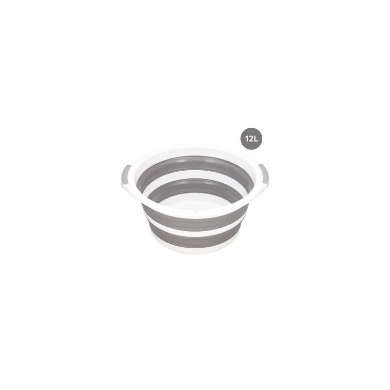 Barreño plegable 12 Litros Polipropileno Gris / Blanco DOVELIS