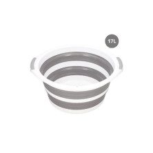 Barreño plegable 17L Polipropileno Gris / Blanco DOVELIS