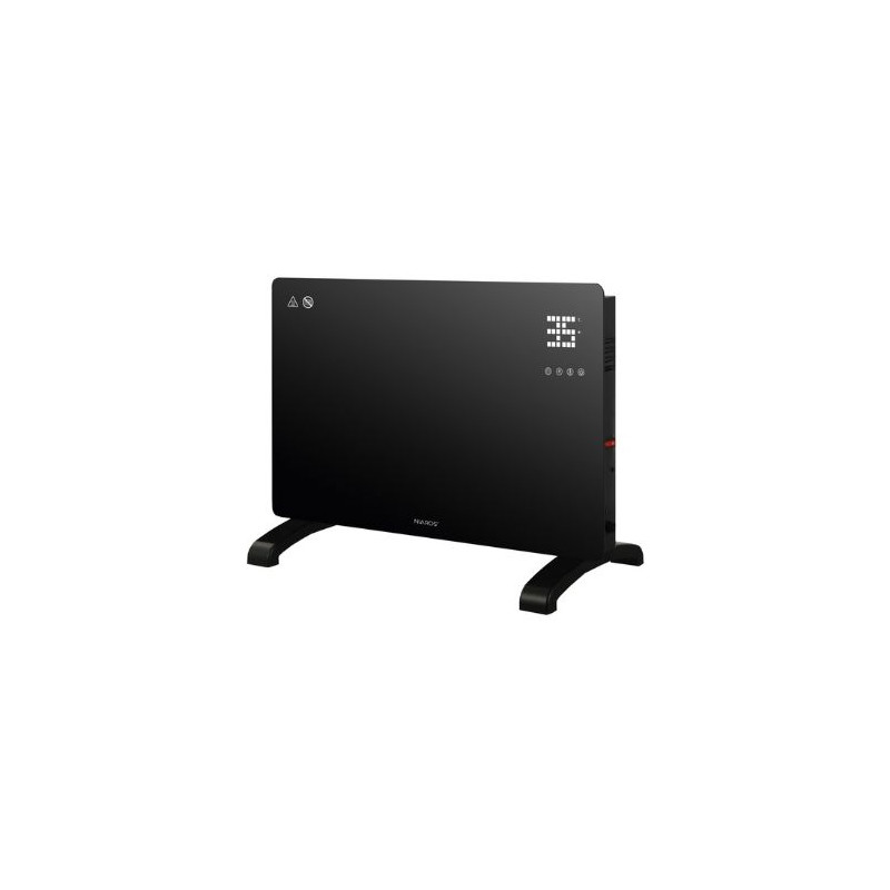 Radiador convector de cristal inteligente 1500w Negro Zanthus NIAROS