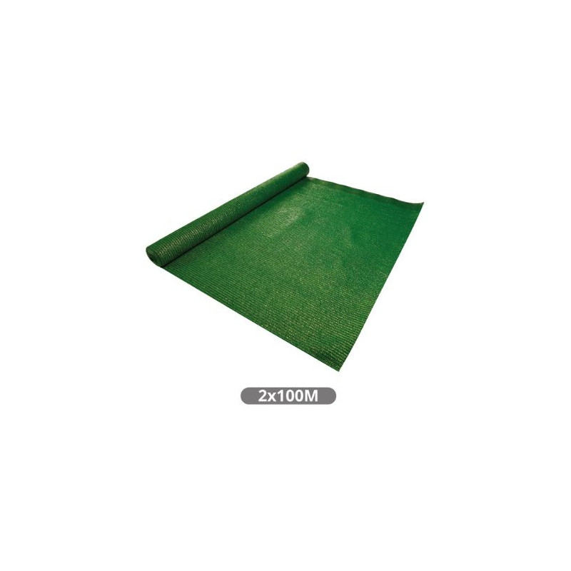 Malla de sombreo 2x100m 80gr/m2 Verde NAVELIS