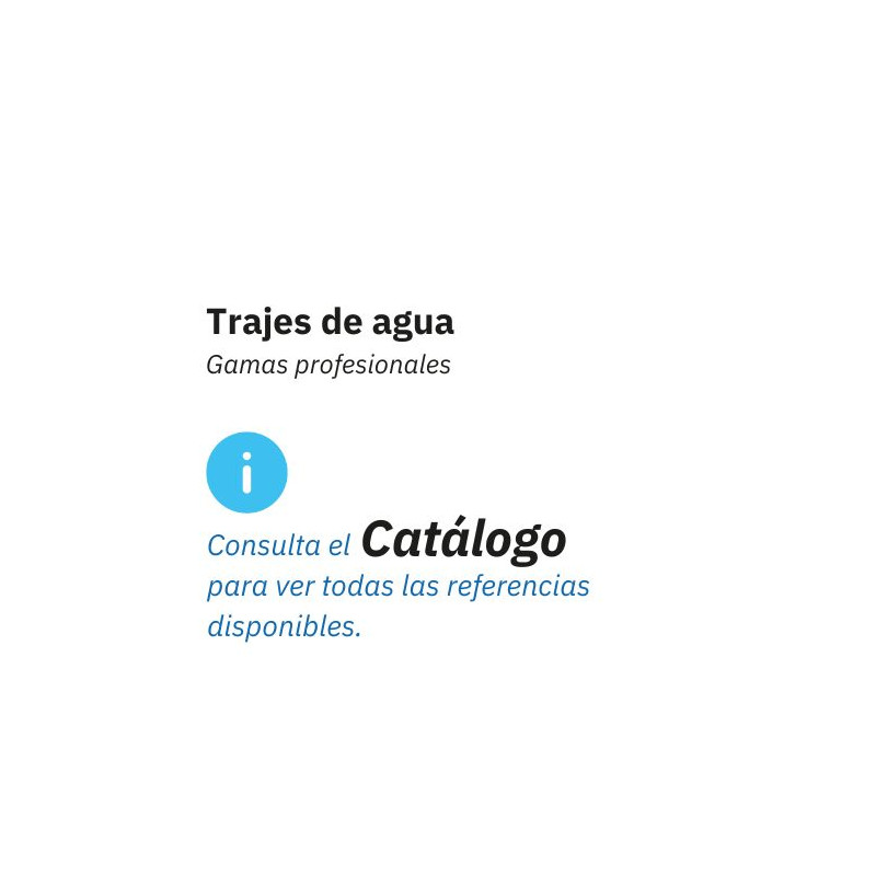 Consulta toda la gama de trajes de agua disponibles descargado el catálogo DIFAC