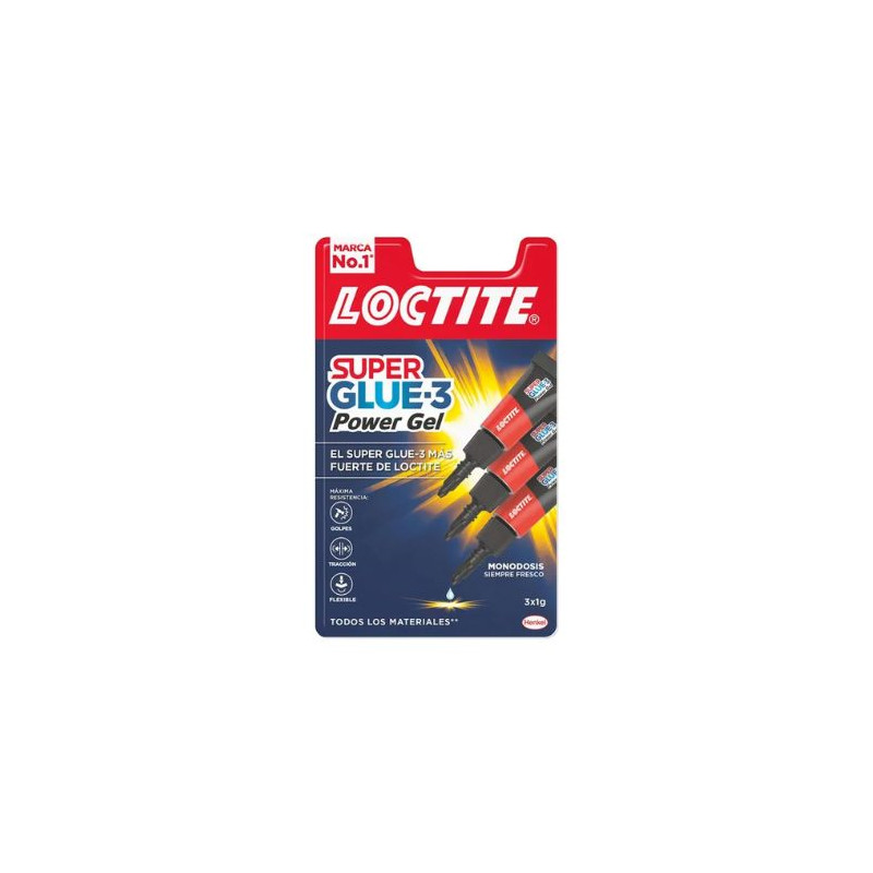 Loctite adhesivos SG Mini Trio Power Gel 1 gramo Blister 3 unidades