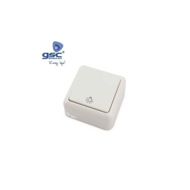 Mecanismo superficie Serie LG ALPHA Pulsadores Luz 10A-220V Blanco GSC C10/200