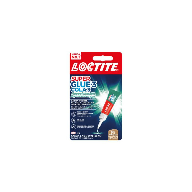 Loctite adhesivos SG Gel Reposicionable (tiempo extra para pegar) 3 gramos
