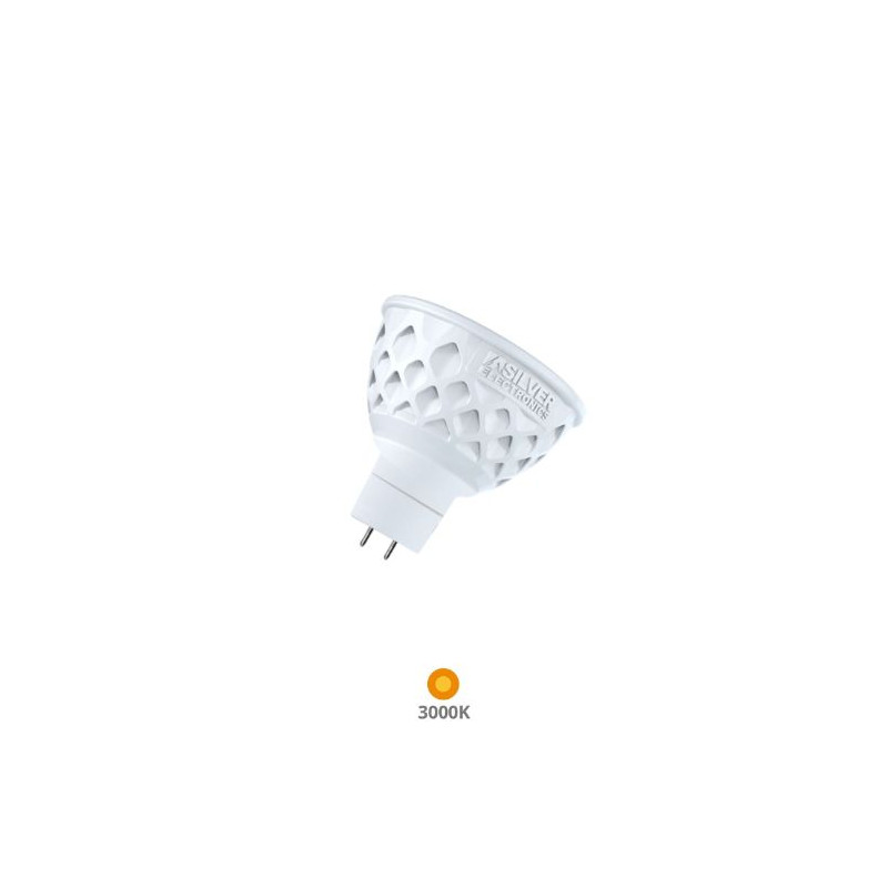 Bombilla Dicroica LED MR16 4w 3000K 370Lm MULTILED 12V PREMIUM SILVER