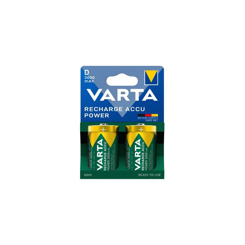 Pila Recargable D 1,2v 3000 mAh Blister 2 pilas VARTA