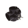 Adaptador Cuádruple 4 salidas Negro GSC