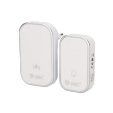 Timbre inalámbrico kinético 150m Emisor no necesita pila Blanco IP68 Plumtre GSC