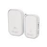 Timbre inalámbrico kinético 150m Emisor no necesita pila Blanco IP68 Plumtre GSC