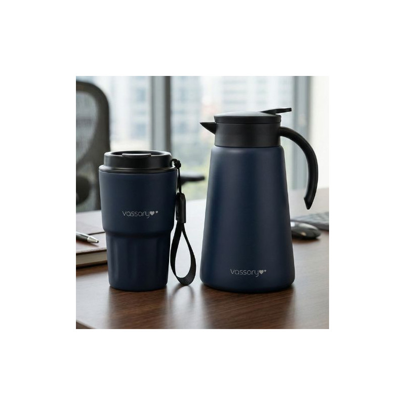 Regalo de bienvenida Taza + Jarra térmica VASSARY