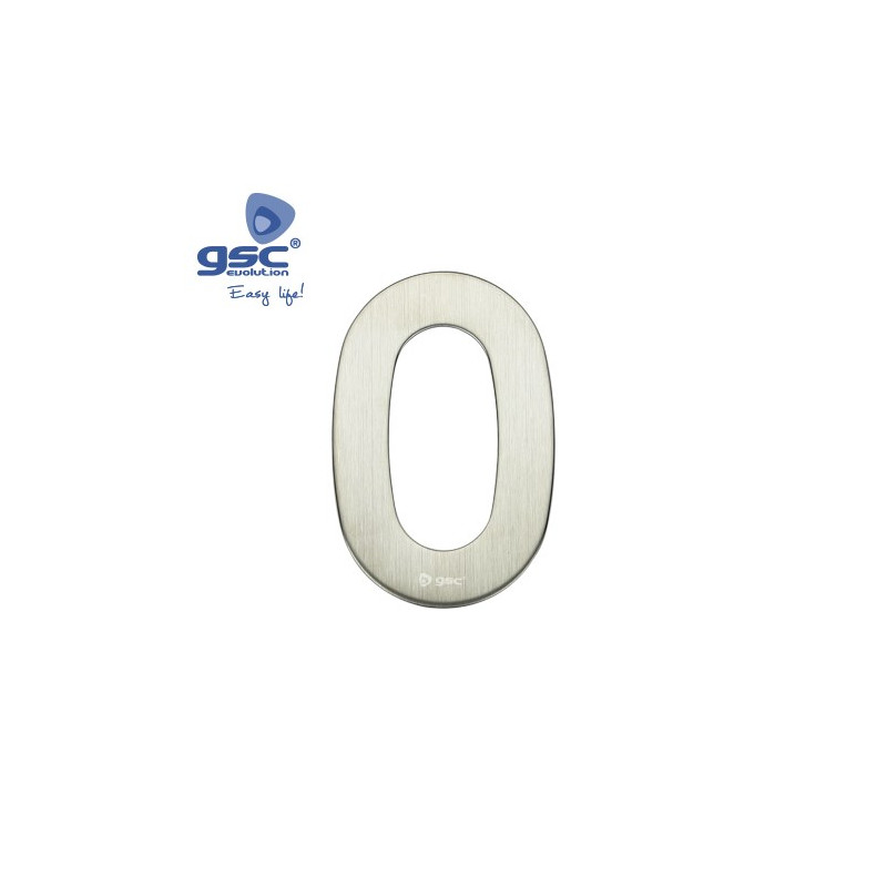 Numero puerta 0 acero inoxidable con adhesivos GSC C50/500