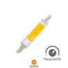 Bombilla Lineal LED R7s REGULABLE 78mm 4,2w 3000K 470Lm Diámetro 16mm 220V SILVER