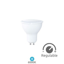 Bombilla Dicróica LED GU10 ((( REGULABLE ))) 6w 6000K 500Lm 220V GSC C10/100