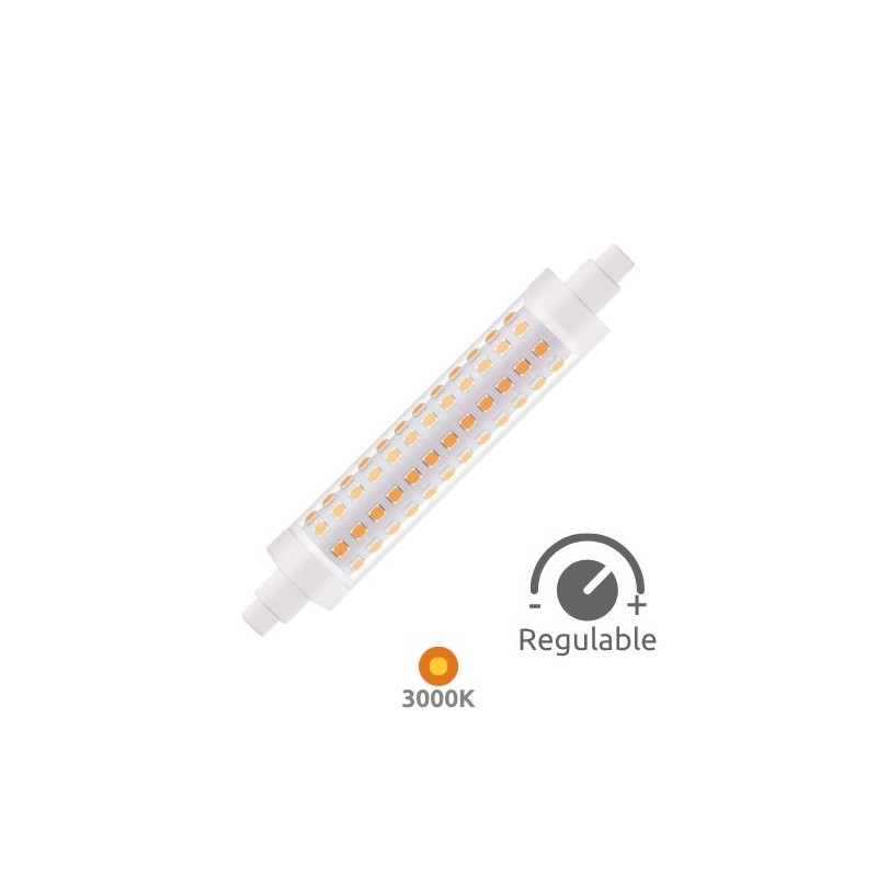 Bombilla Lineal LED R7s REGULABLE 118mm 10w 3000K 1150Lm GSC C10/100