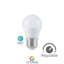 Bombilla Esférica LED REGULABLE E27 5,5w Inteligente RGB + CTT 470Lm 220V GSC C10/100