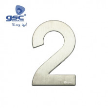 Numero puerta 2 acero inoxidable con adhesivos GSC C50/500