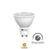 Bombilla Dicroica LED GU10 ((( REGULABLE ))) 8w 3000K 600Lm 220V PREMIUM SILVER