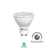 Bombilla Dicroica LED GU10 ((( REGULABLE ))) 8w 5000K 600Lm 220V PREMIUM SILVER