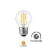Bombilla esférica ((( REGULABLE ))) E27 4w 2700K 470Lm FILAMENTO 220V SILVER