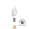 Bombilla Vela LED E14 REGULABLE 5w 3000K 300Lm 220V PREMIUM SILVER C1